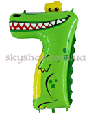 Фольгована цифра "7" у вигляді крокодильчика – фото 2