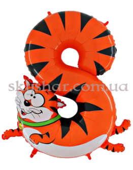 Опция Фольгированная цифра "8" в виде кота – фото 1 Опция Фольгированная цифра "8" в виде кота – фото 1