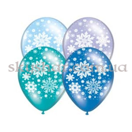 Шар с гелием "Снежинки ассорти" – фото 2