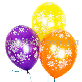 Опция Кулька з малюнком "Сніжинки асорті" ненадуті – фото 1