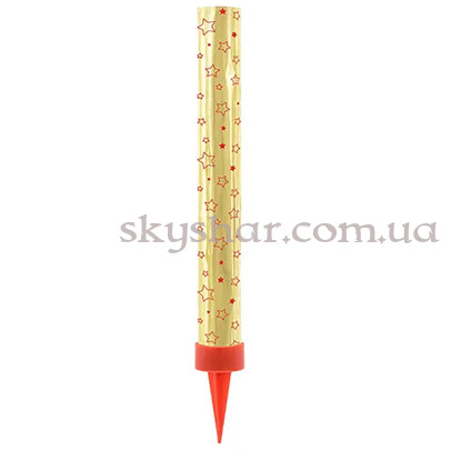 Свічка салют на торт 1 шт. 12 см Золота – фото 1