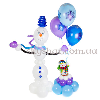 Фигура из шаров "Снеговички" – фото 1