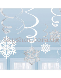 Опция Спираль Снежинки 46-60 см 12 шт. – фото 1