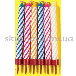 Свечи для торта с подставками 8,5 см 12 шт. – фото 28