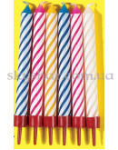 Свічки для торта з підставками 8,5 см 12 шт. – фото 3