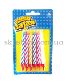 Свічки для торта з підставками 8,5 см 12 шт. – фото 2