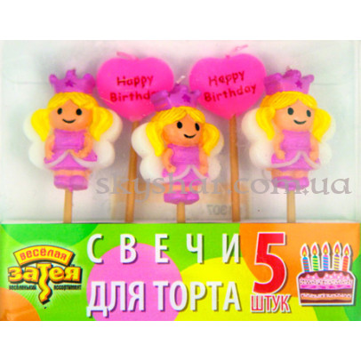 Свічки для торта на піках "Принцеса" – фото 1