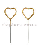 Бенгальські вогні "Серця золотисті" 16,5 см 2 шт. – фото 2