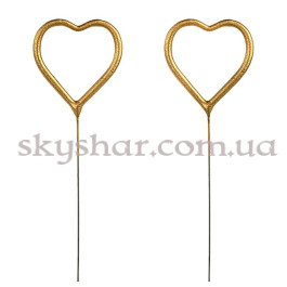 Опция Бенгальські вогні "Серця золотисті" 16,5 см 2 шт. – фото 1