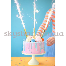 Cвечи-фейерверк для торта 4 шт. 12 см Золотые – фото 26