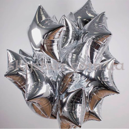 Фольгированный шар "Звезда серебряная" 46 см – фото 18