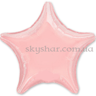 Фольгована кулька "Зірка рожева металік" 46 см – фото 1