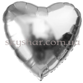 Опция Фольгована кулька "Серце срібне" 46 см – фото 7