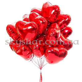 Фольгована кулька "Серце червоне" 46 см – фото 2