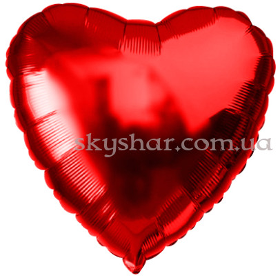 Фольгована кулька "Серце червоне" 46 см – фото 1