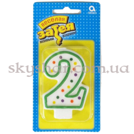 Опция Свічка -цифра "2" Горошок – фото 24