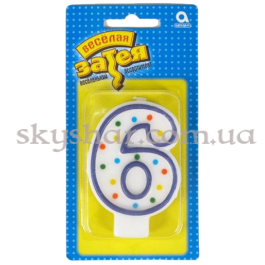 Опция Свічка -цифра "6" Горошок – фото 6 Опция Свічка -цифра "6" Горошок – фото 6