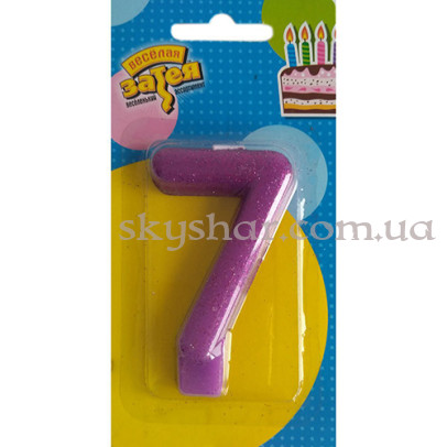 Свічка-цифра "7" Блиск – фото 1