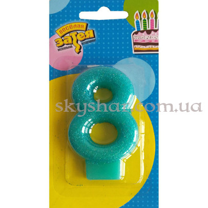 Свічка-цифра "8" Блиск – фото 1