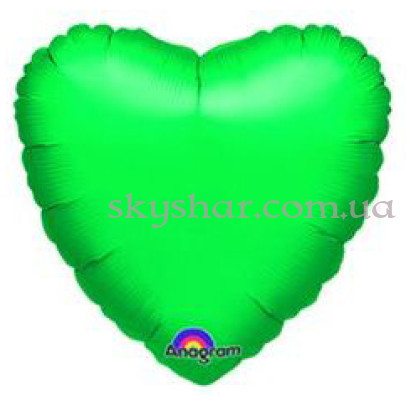 Фольгована кулька "Серце салатове" 46 см – фото 1