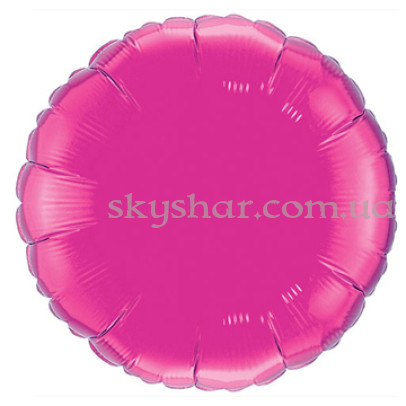 Фольгированный шар "Круг фуксия" 46 см – фото 1
