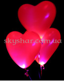 Серце, що світиться з гелієм 12” (30 см) – фото 2