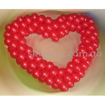 Серце з кульок однотонне – фото 1