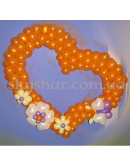 Опция Сердце из шаров c украшением 1 – фото 1 Опция Сердце из шаров c украшением 1 – фото 1