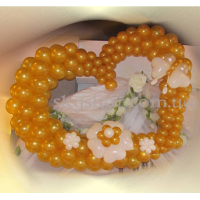 Сердце из шаров c украшением 2 – фото 1