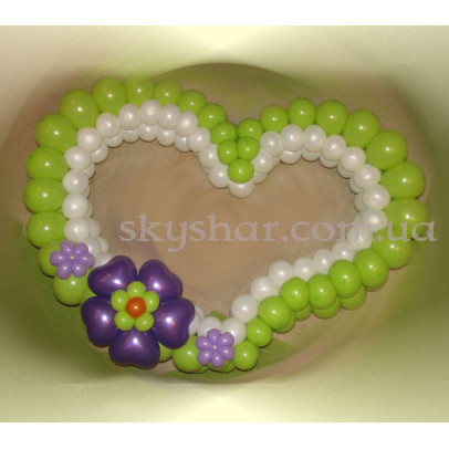 Сердце из шаров c украшением 3 – фото 1