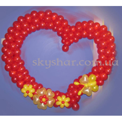 Сердце из шаров c украшением 4 – фото 1