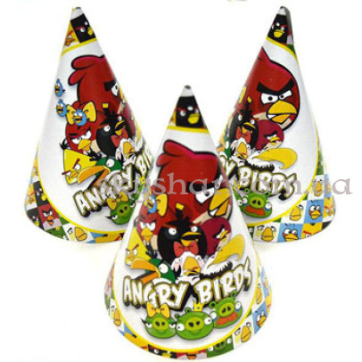 Ковпак святковий 15 см, "Angry birds" – фото 1 Ковпак святковий 15 см, "Angry birds" – фото 1