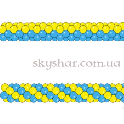 Гірлянда з кульок "Патріот"  (1 пог.м) – фото 1