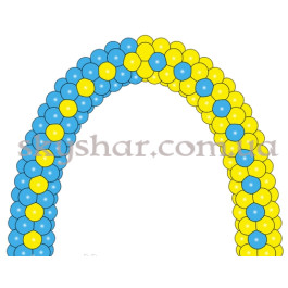 Опция Гирлянда из шаров "Украина" (1 пог.м) – фото 11 Опция Гирлянда из шаров "Украина" (1 пог.м) – фото 11