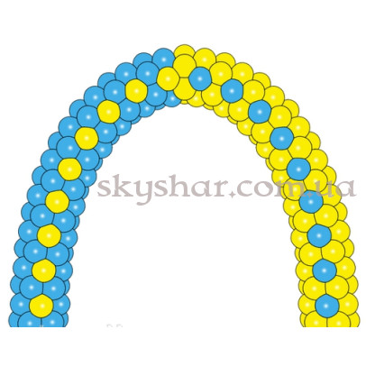 Гірлянда з кульок "Україна"  (1 пог.м) – фото 1