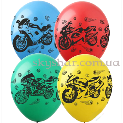 Гелієві кульки "Мотоцикли" (30 см) – фото 1