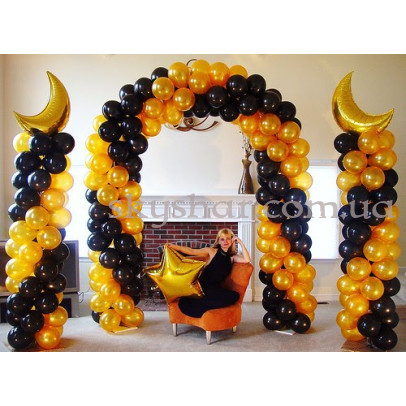 Гірлянда з кульок-металік на Хелловін 1 пог. м – фото 1 Гірлянда з кульок-металік на Хелловін 1 пог. м – фото 1