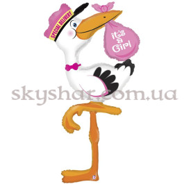 Опция Фольгированный шар "Аист розовый" – фото 24