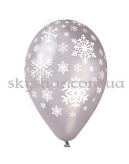 Опция Шар с гелием "Снежинки серебро" – фото 1
