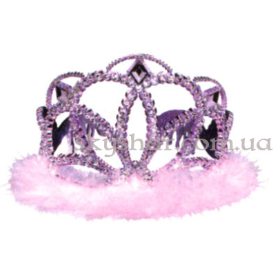 Тіара з пір'ям рожева – фото 1