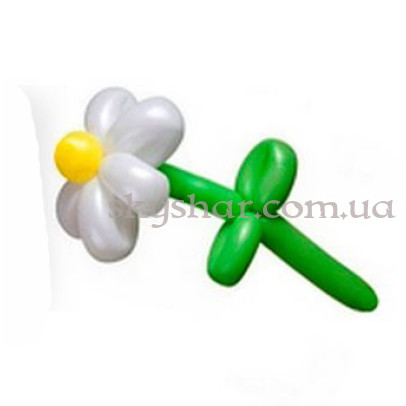 Ромашка из шаров на стебле – фото 1