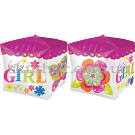 Фольгована кулька куб  "Baby Girl" – фото 2