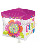 Фольгована кулька куб  "Baby Girl" – фото 2