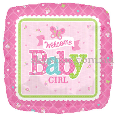 Фольгована кулька "Зустріч з пологового будинку дівчинки" – фото 1