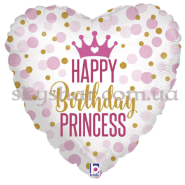 Опция Фольгированный шар "Happy Birthday Корона Принцессы" – фото 3