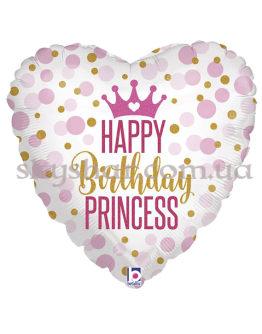 Опция Фольгированный шар "Happy Birthday Корона Принцессы" – фото 1