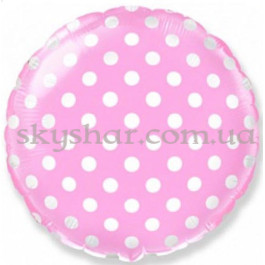 Опция Фольгированный шар круг "Розовый горошек" – фото 10 Опция Фольгированный шар круг "Розовый горошек" – фото 10