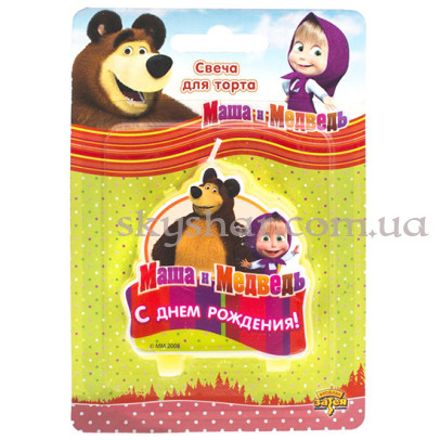 Свеча для торта "Маша и Медведь" – фото 1