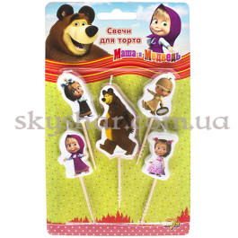 Опция Свічки для торта "Маша та Ведмідь" 5 шт. – фото 6 Опция Свічки для торта "Маша та Ведмідь" 5 шт. – фото 6