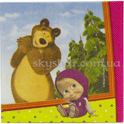 Салфетки "Маша и Медведь" 12 шт. – фото 1